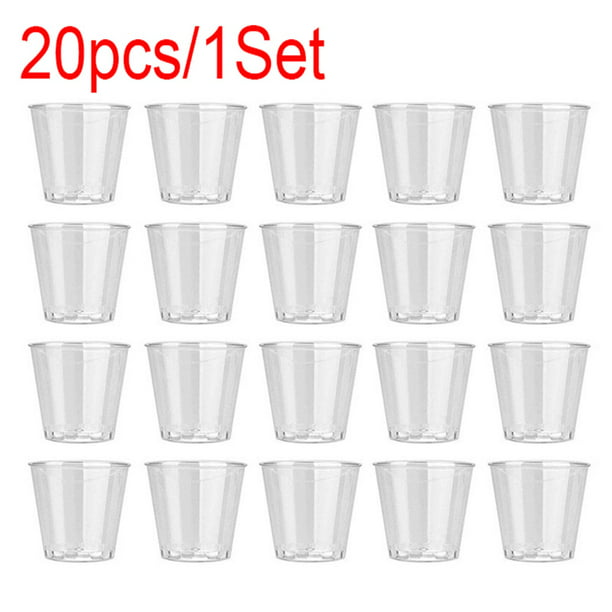 200 Small SHOT CUPS ..... Plastic clear party wedding pot jelly dessert glasses